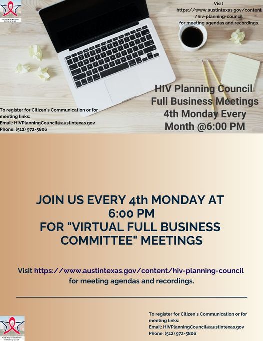 HIV Planning Council Full Business Meeting