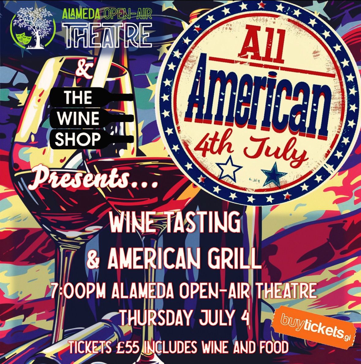 Wine tasting and American Grill 
