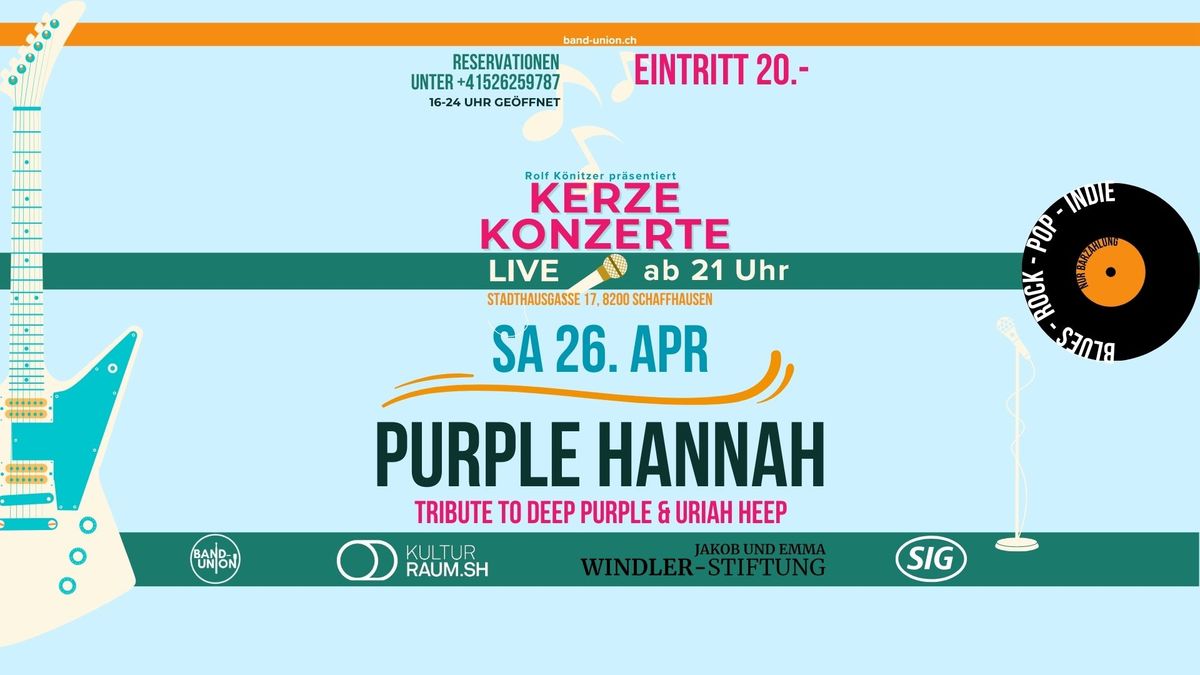 KERZE Konzert | Purple Hannah