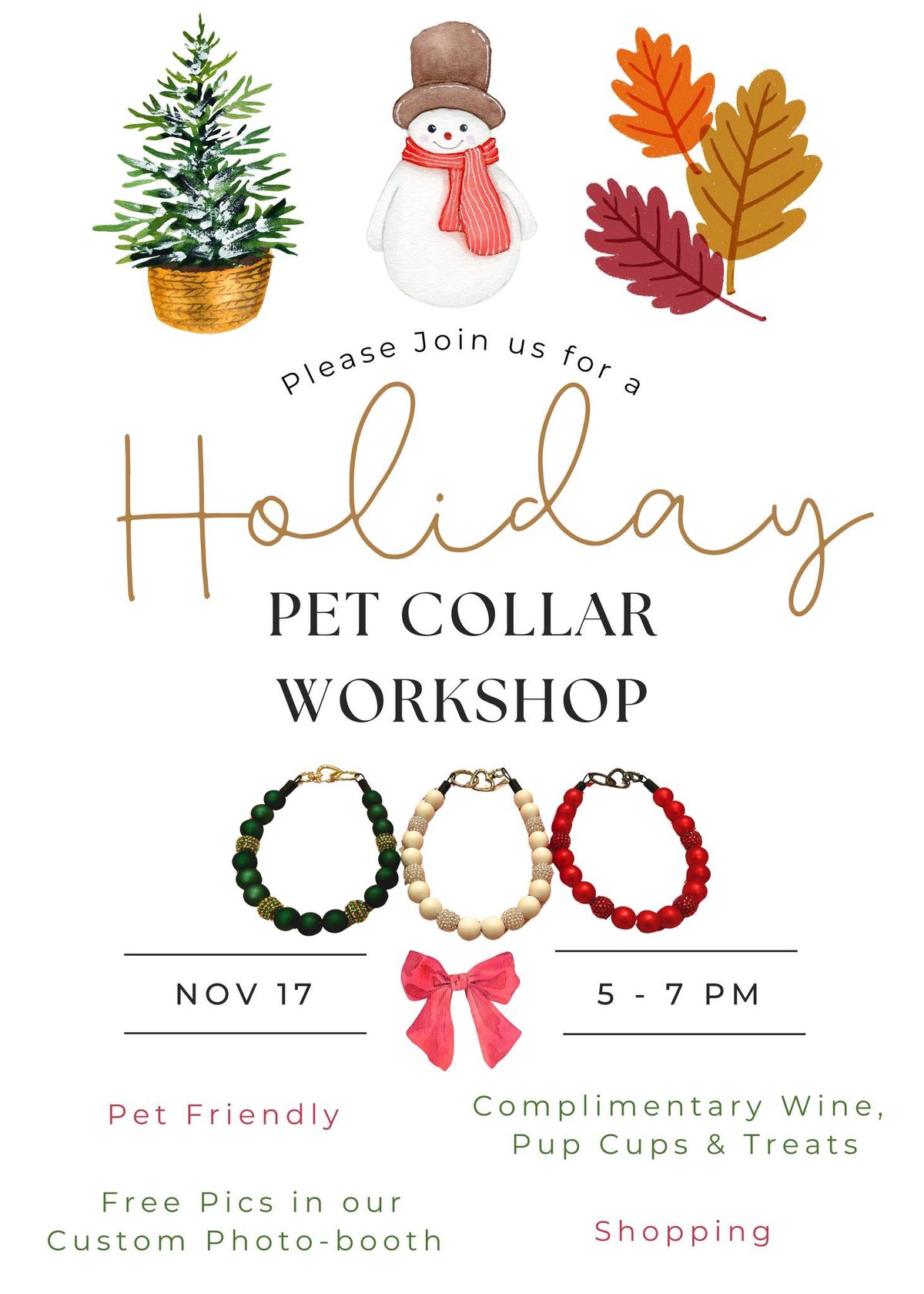 Holiday Pet Collar Workshop