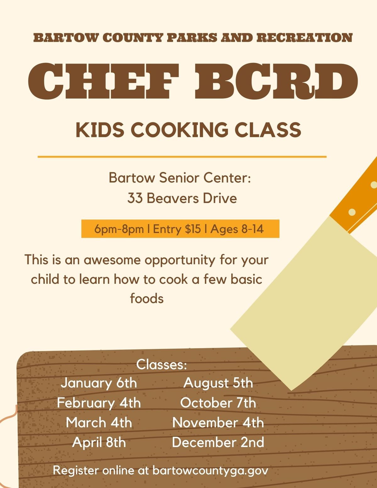 Chef BCRD Cooking Class