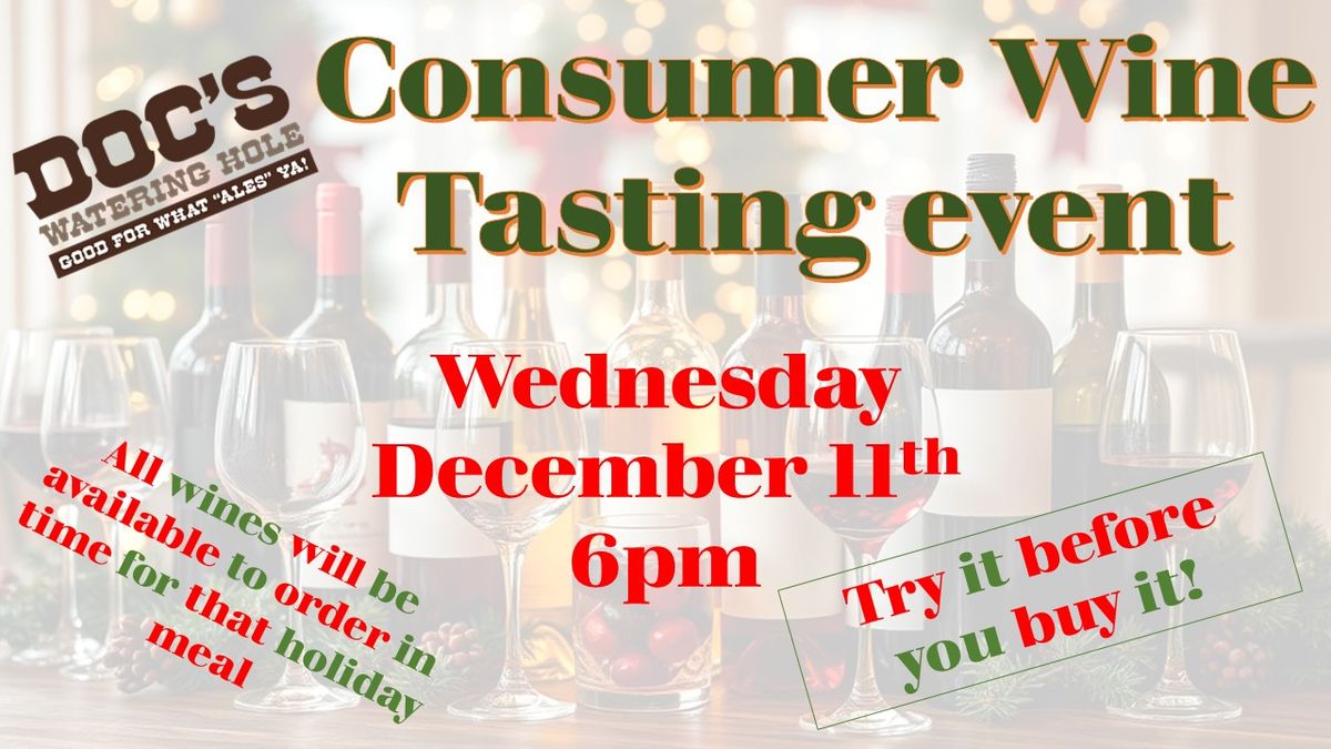 Doc's Wine Consumer Tasting Event