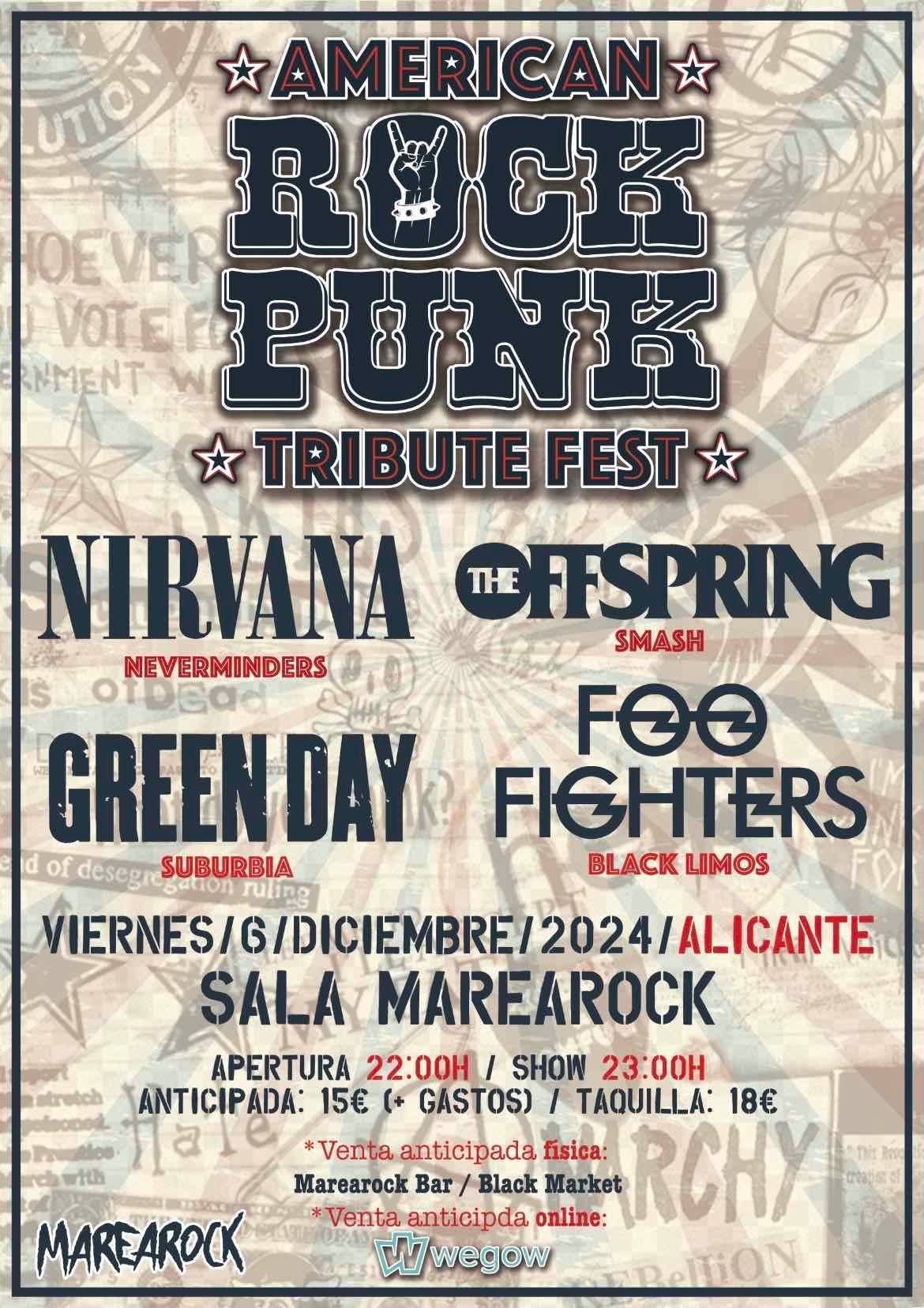 Festival de Tributos AMERICAN ROCK PUNK (Alicante)