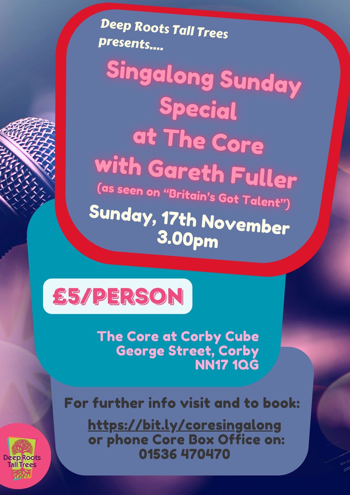 Singalong Sunday Special with Gareth Fuller... at The Core at Corby Cube