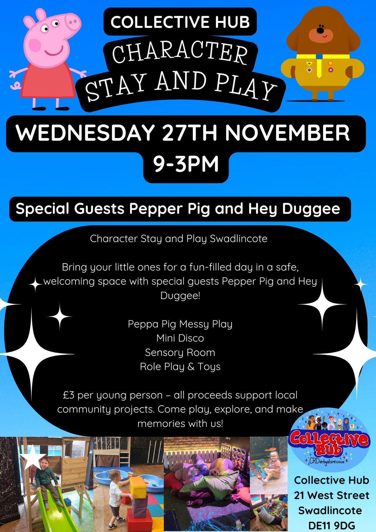 Pepper Pig and Hey Duggee Character Stay and Play - Swadlincote 