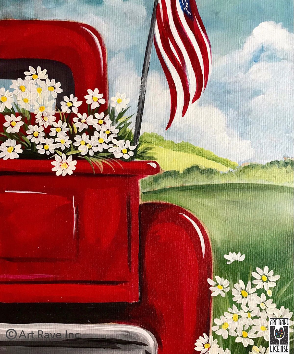 American Summer Canvas Painting Class
