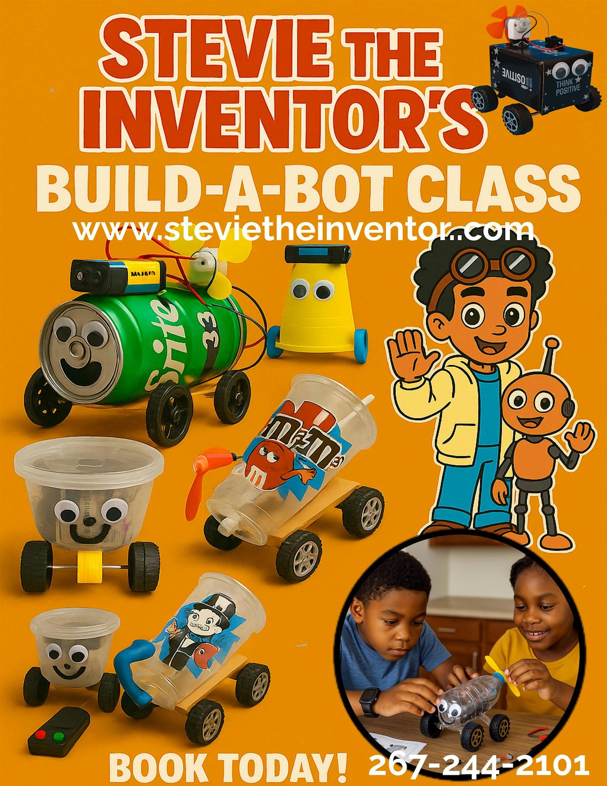 Stevie The Inventor's Build A Bot Class Live At Coleman Library