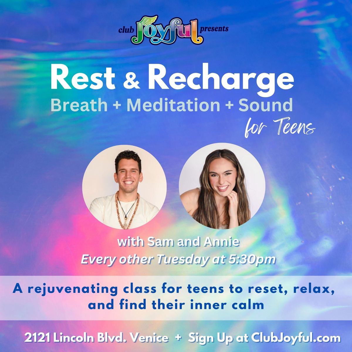 Rest and Recharge for Teens