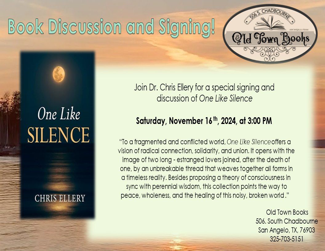 Book Signing and Discussion with Dr. Chris Ellery