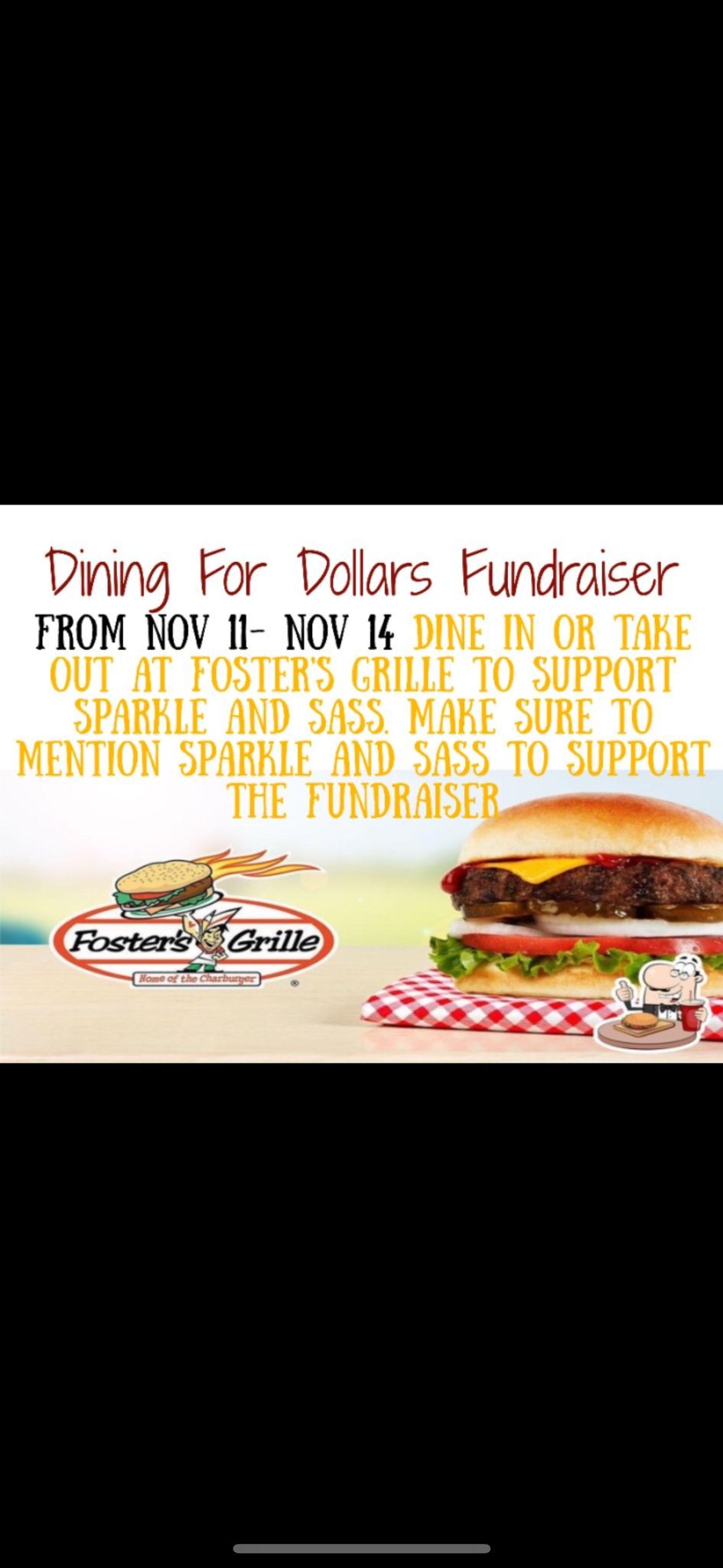 Dine in or takeout fundraiser