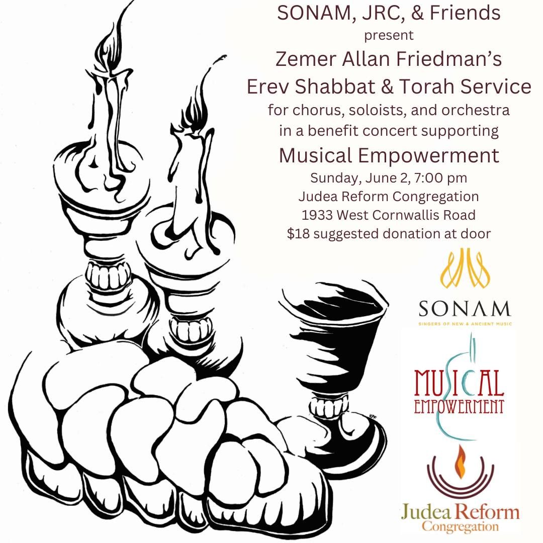 SONAM & JRC present Allan Friedman's Erev Shabbat & Torah Service in Concert for Musical Empowerment