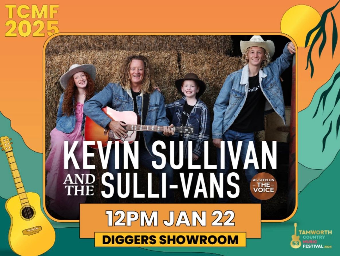 Tamworth Country Music Festival - Kevin Sullivan & The Sulli-Vans - Diggers Showroom Wed 22 Jan 12pm