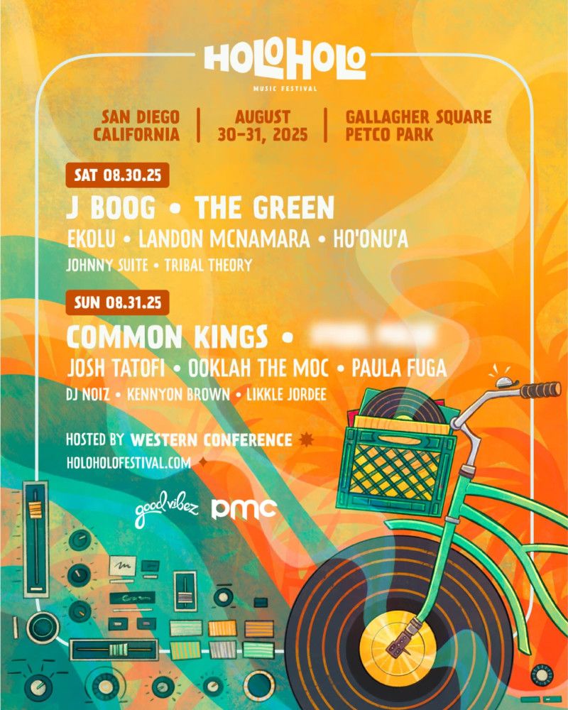 Holo Holo San Diego: J Boog  The Green  Common Kings & Josh Tatofi - 2 Day Pass