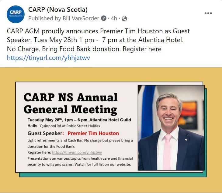 CARP NS Annual General Annual Meeting & Education Seminar Day
