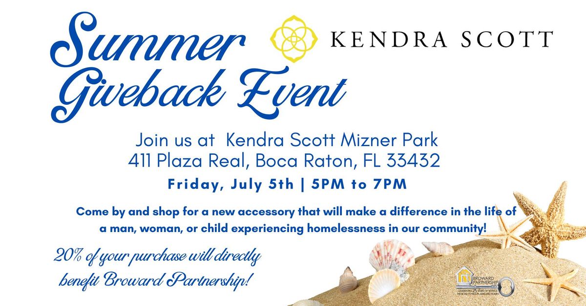 Kendra Scott Summer Giveback Event