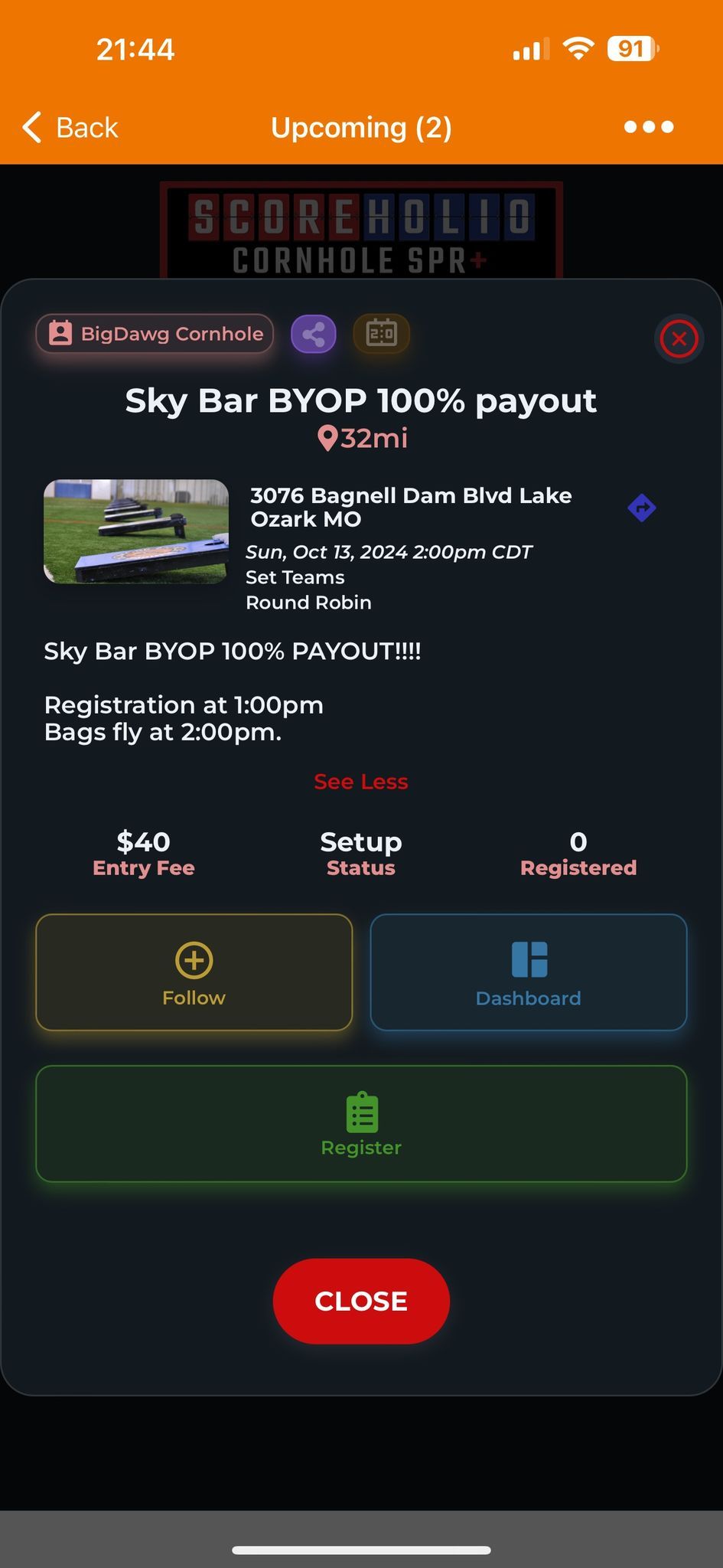 Sky Bar BYOP 100% Payout