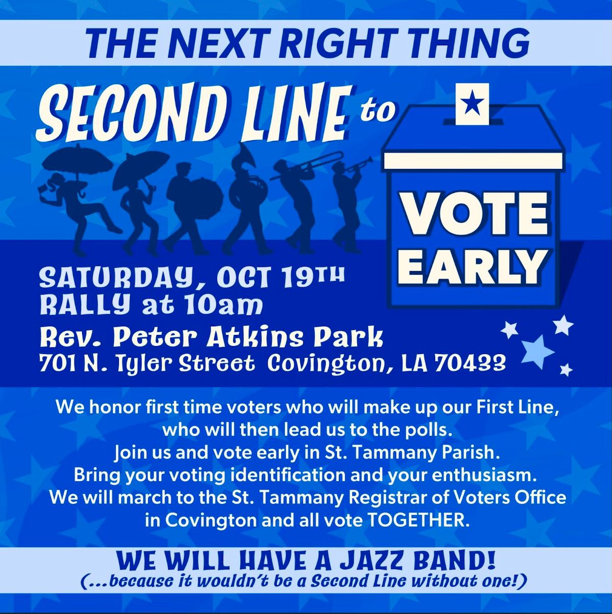 TNRT's Second Line to Vote Early