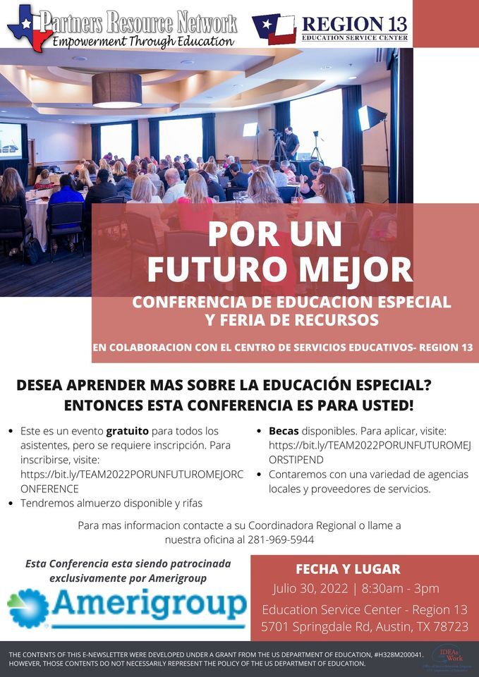 Conferencia de Educacion Especial "Por Un Futuro Mejor"