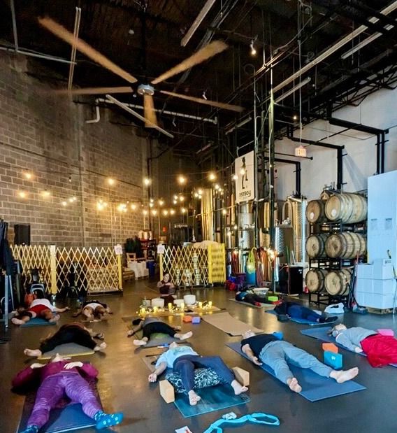 Lost Boy Cider Restorative Yoga & Sound Bath + Drink