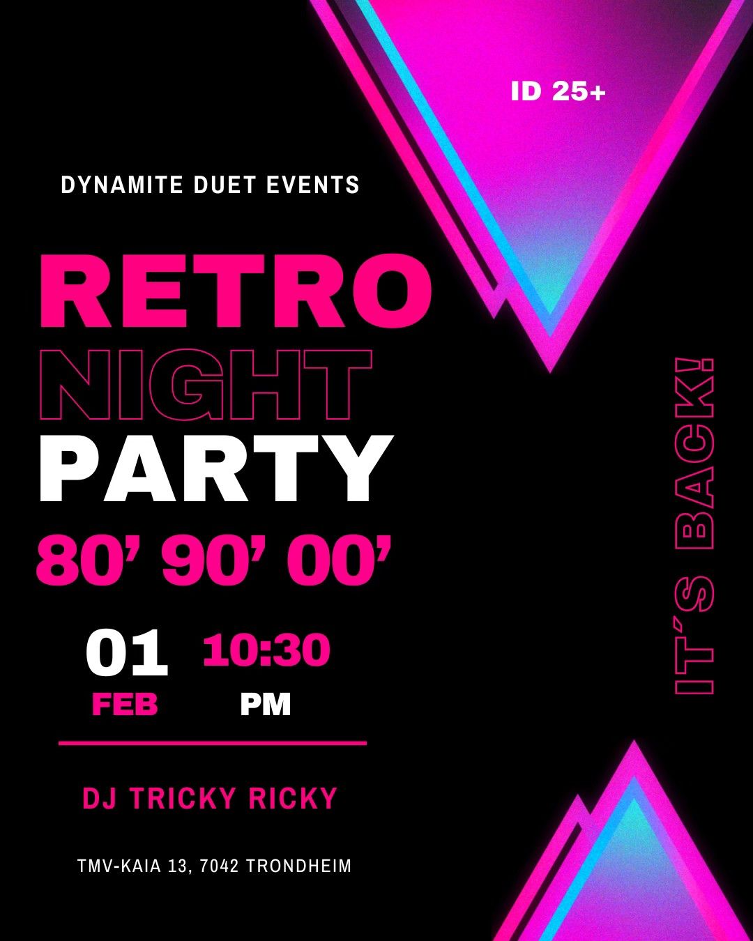 \ud83e\udea9 Retro Night - 80\u00b490\u00b400\u00b4 \ud83e\udea9