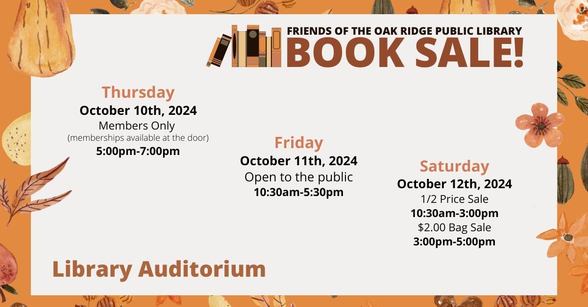 Friends of the Library Fall Book Sale