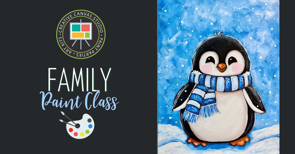 Family Paint Class - Penguin