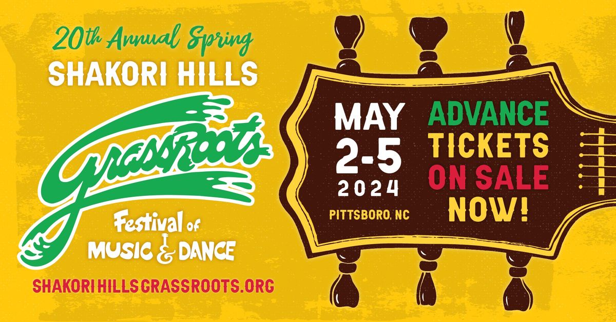 20th Annual Spring Shakori Hills GrassRoots Festival of Music & Dance