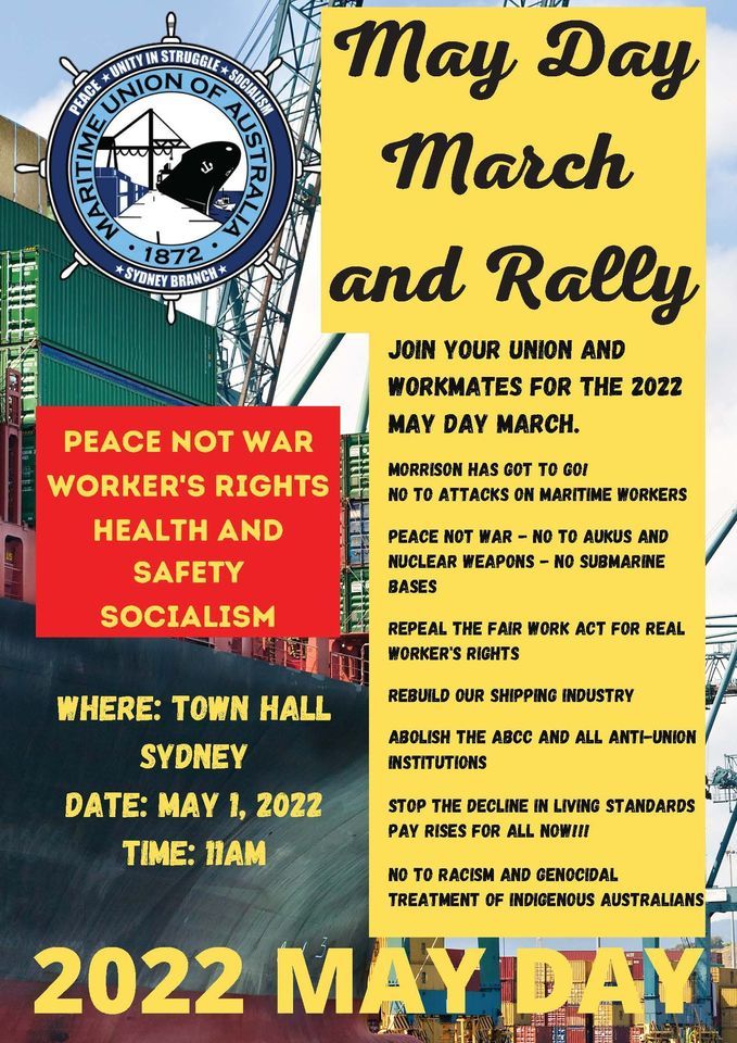 May Day 2022 - March with MUA Sydney