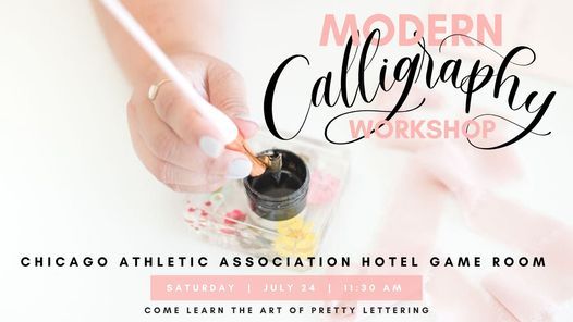 Calligraphy Workshop at The Chicago Athletic Association Hotel Game Room