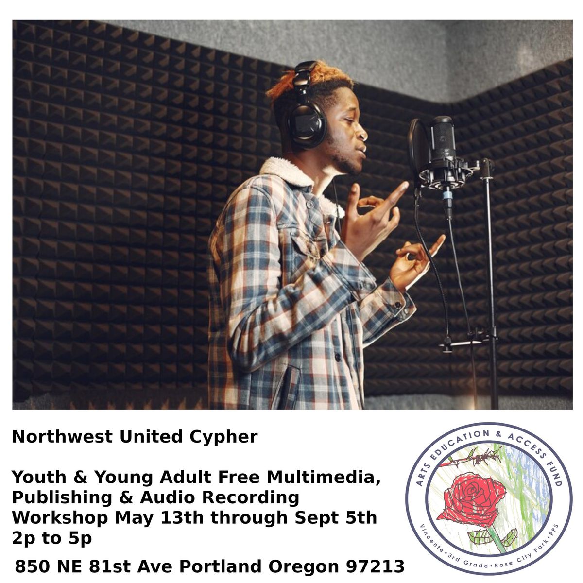 Youth & Young Adult Free Multimedia, Publishing & Audio Recording Workshop