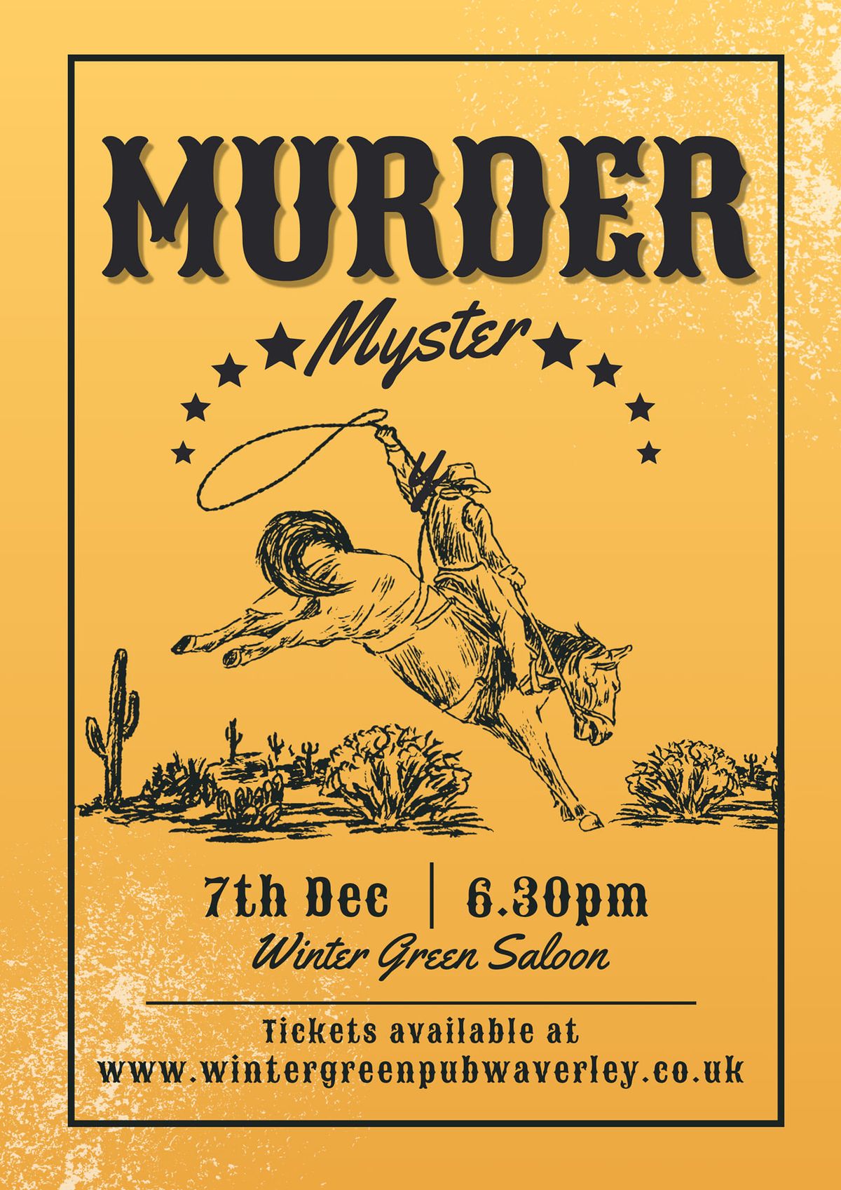 Murder Mystery Night at the Winter Green Saloon - Wild West Theme!