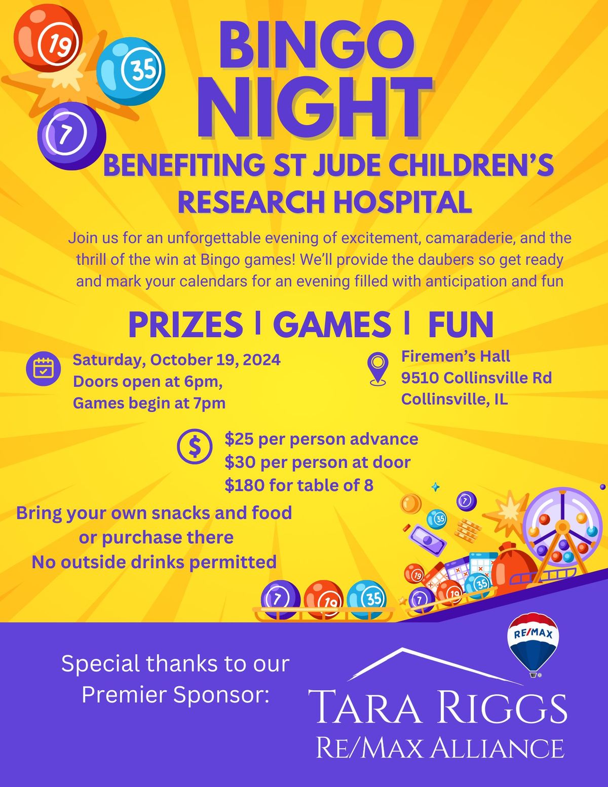 Bingo Night Benefiting St Jude Children's Research Hospital