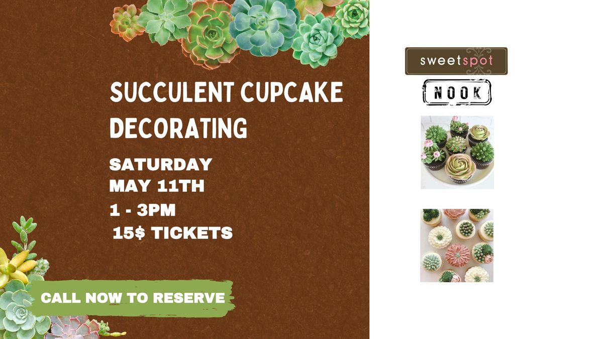 Saturday Crafterdays - Succulent Cupcake Decorating