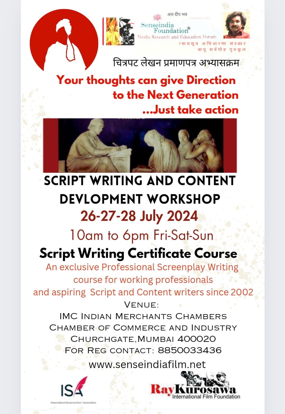 Script Writing and Content Development Workshop