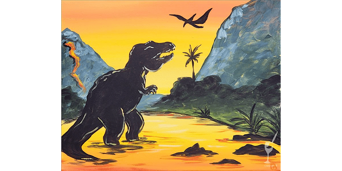 Dinosaur Revival Scene - Paint and Sip in San Antonio | Classpop!\u2122