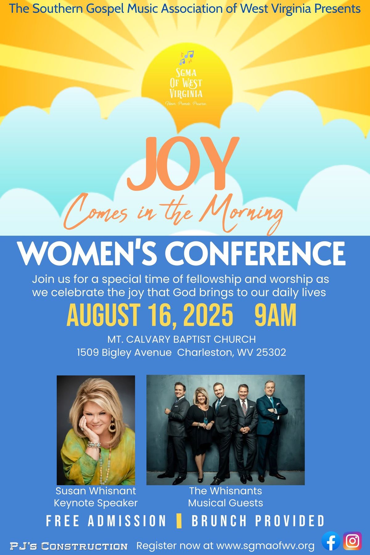 SGMA of West Virginia Women\u2019s Conference: Joy Comes In The Morning 