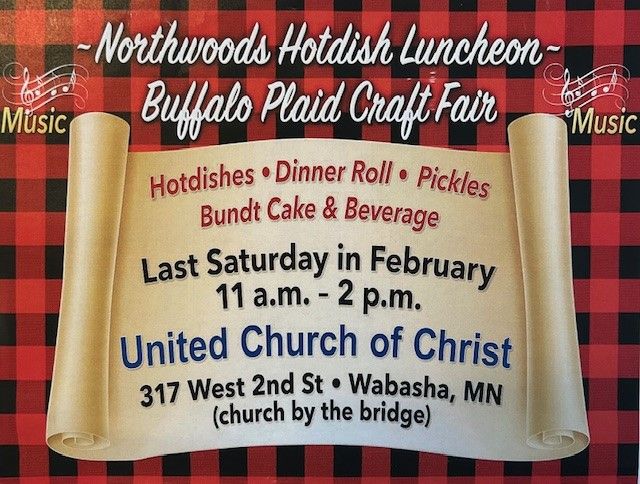 18th Annual Northwoods Hot Dish Luncheon & Buffalo Plaid Craft Fair at United Church of Christ