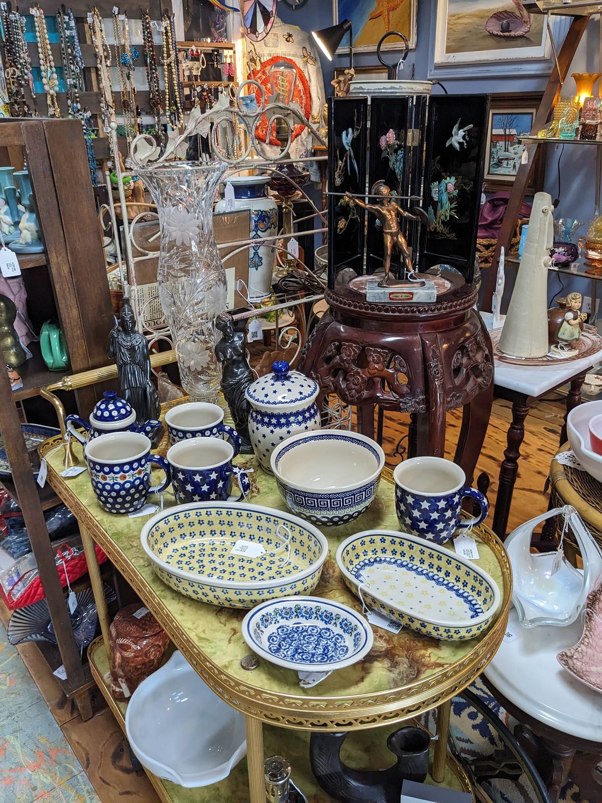 New Vintage Jewelry and Polish Pottery at Gypsybeach Treasured Kreations
