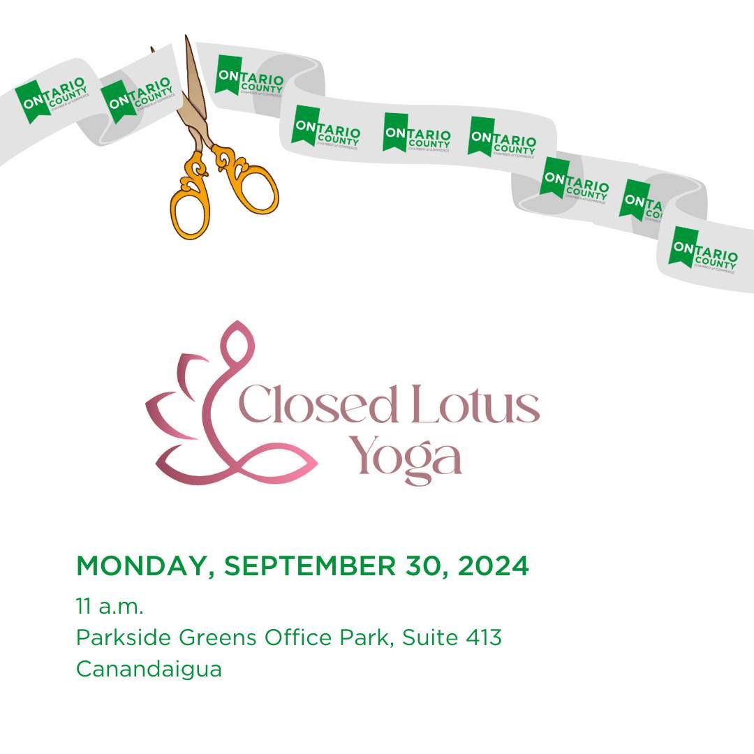 Ribbon Cutting at Closed Lotus Yoga