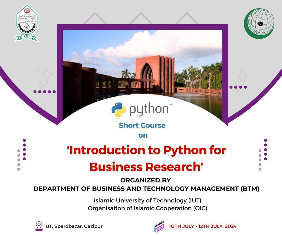 Short Course on "Introduction to Python for Business Research"