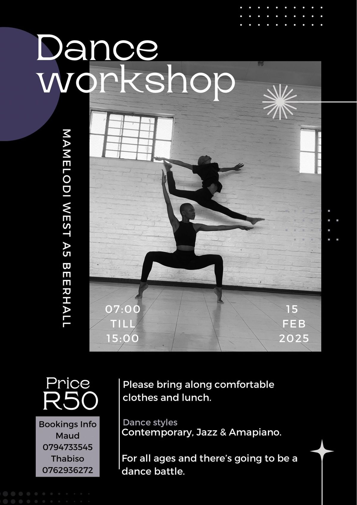 Scheduled Dance Workshop