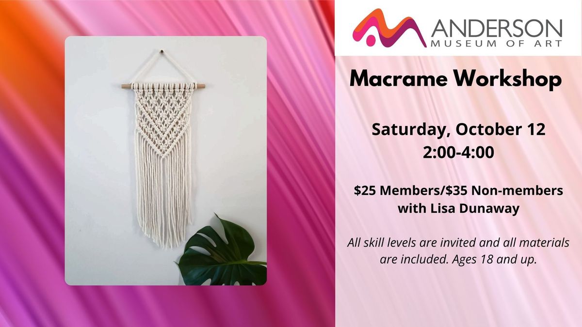 Macrame Wall Hanging Workshop