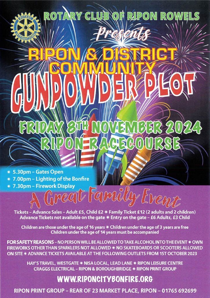 Ripon Community Bonfire and Fireworks Display