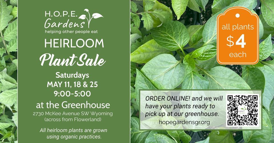 H.O.P.E. Gardens Annual Heirloom Plant Sale 