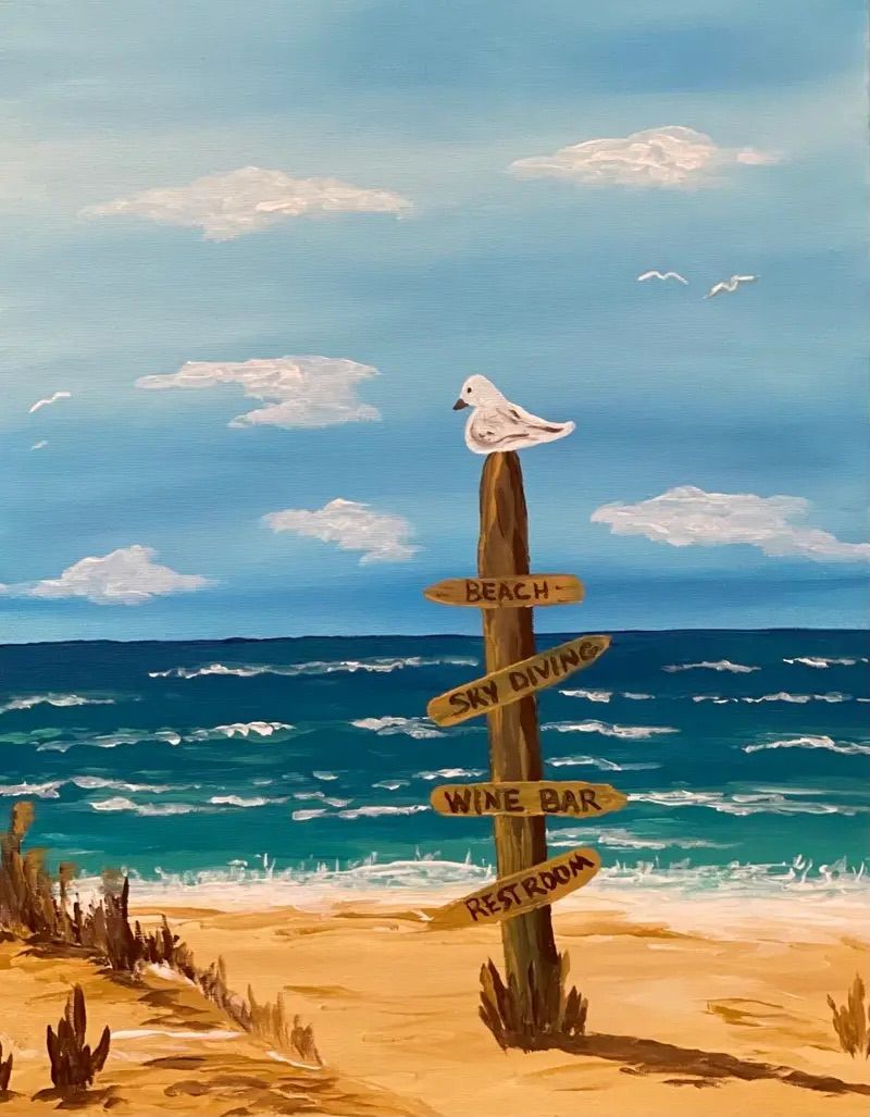 "BEACH this way" Paint & Sip