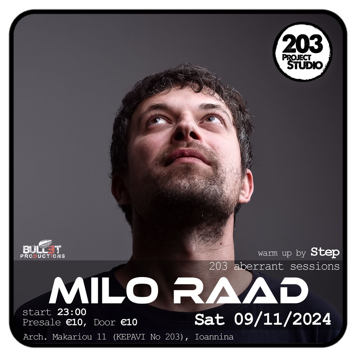 MILO RAAD (SRB) at Studio 203, Ioannina 