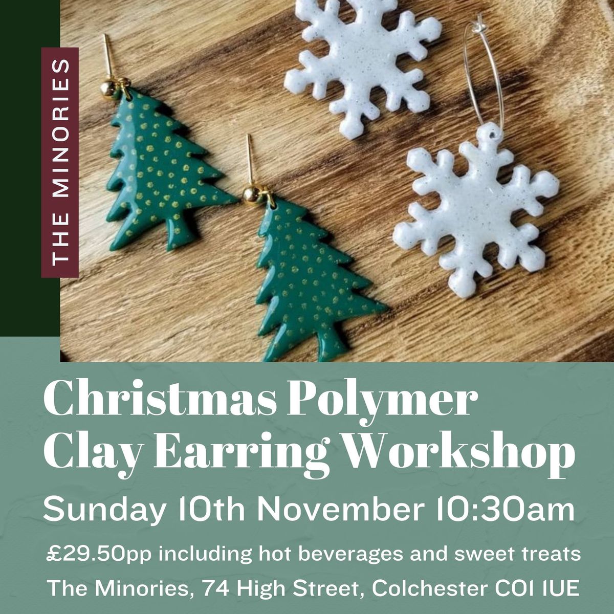 Christmas Polymer Clay Earrings Workshop 