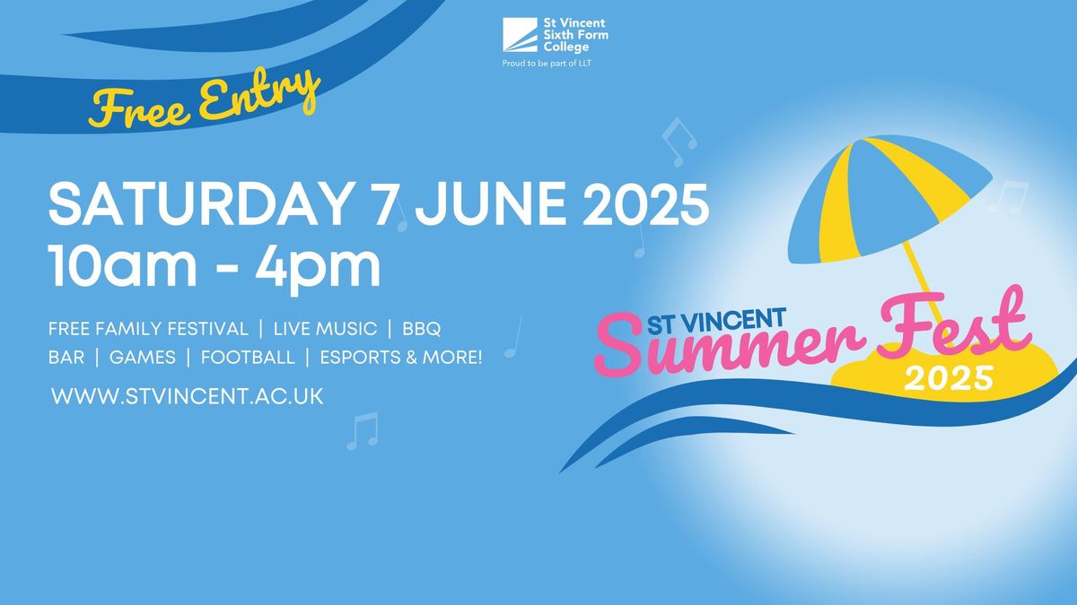 St Vincent Sixth Form College Summer Festival 2025