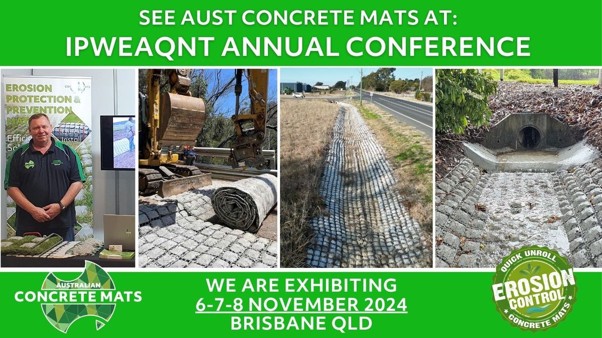 Concrete Mats for Public Works display at IPWEAQ Annual Conference - Brisbane Qld