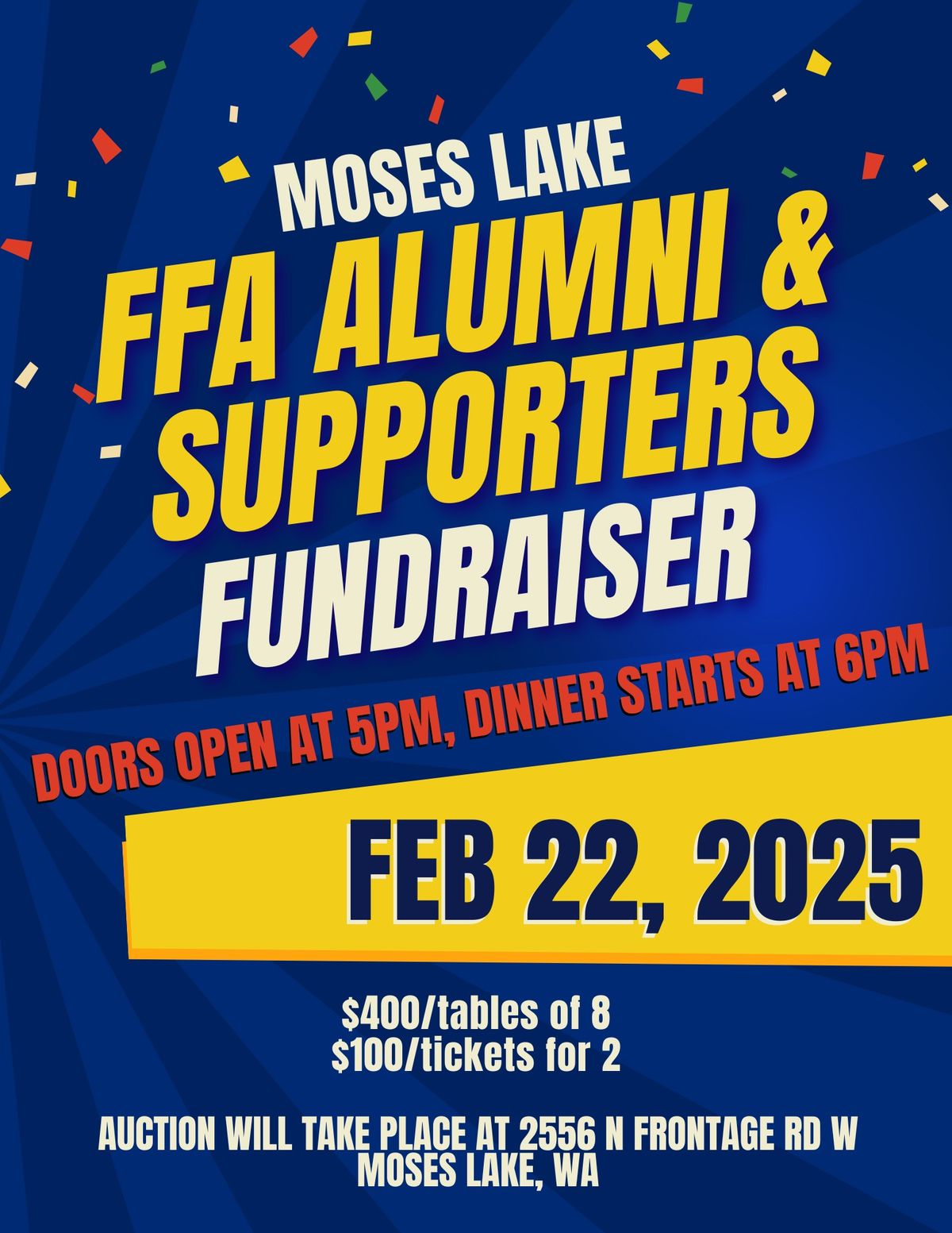 Moses Lake FFA Alumni & Supporters Fundraiser